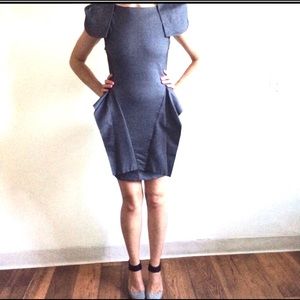 Charcoal/GREY structured backless dress ❤️